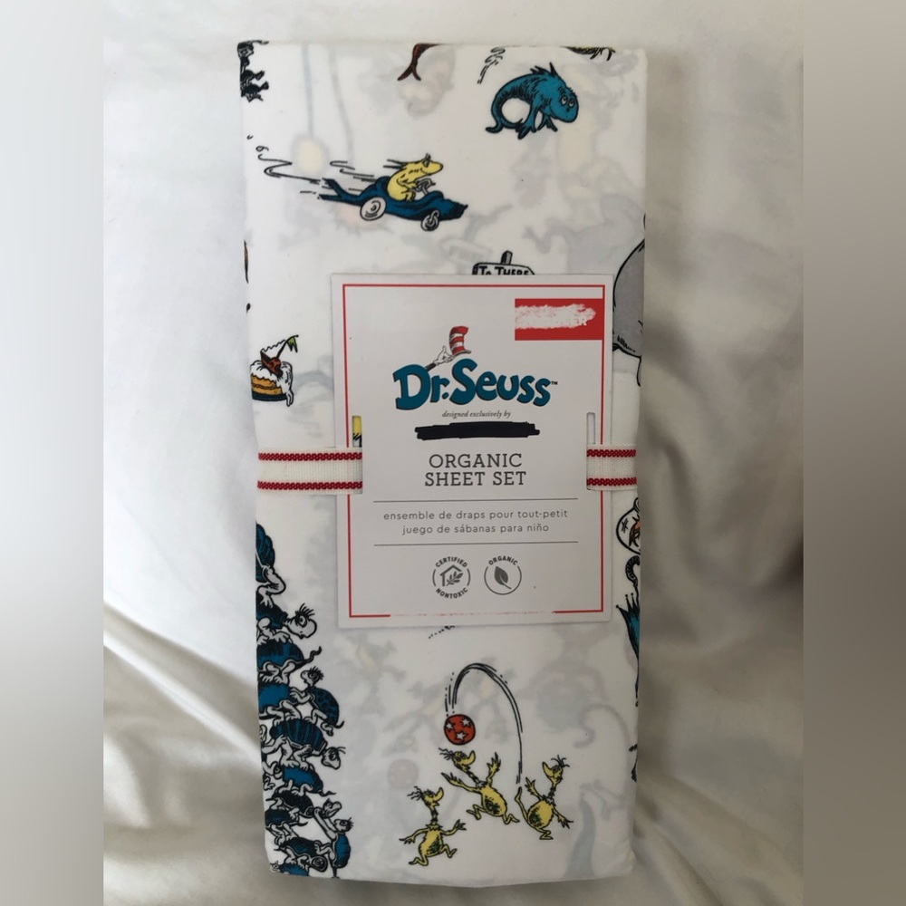 Pottery Barn Kids Dr Seuss Toddler Cotton Sheet Set 3-piece NWT NLA